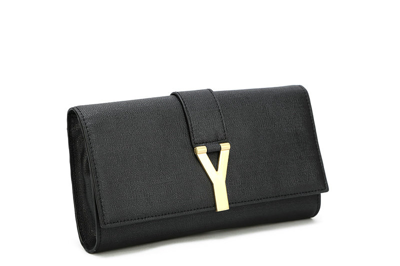 YSL belle de jour original saffiano leather clutch 30318 black